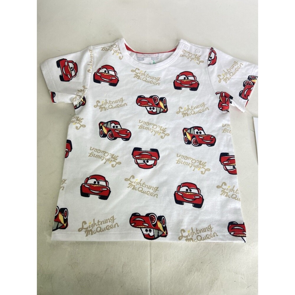 Disney Pixar Cars Lightning McQueen Short Sleeve T-Shirt Top Baby Boys 12 Months